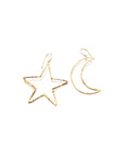 Davina Star + Moon Earrings