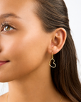 Small Forever Heart drop earrings