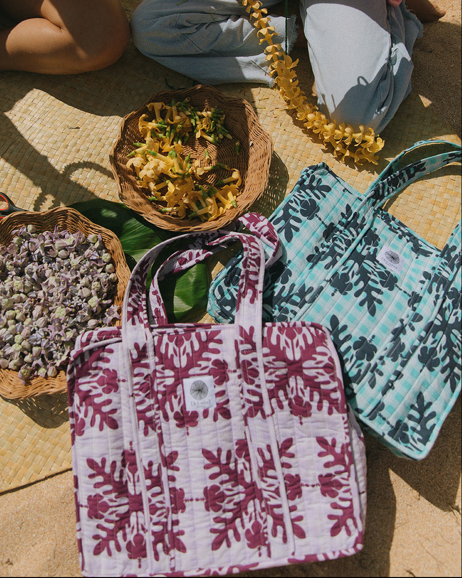 Multipurpose Hibiscus Hawaiian Quilt Bags – [ki-ele]