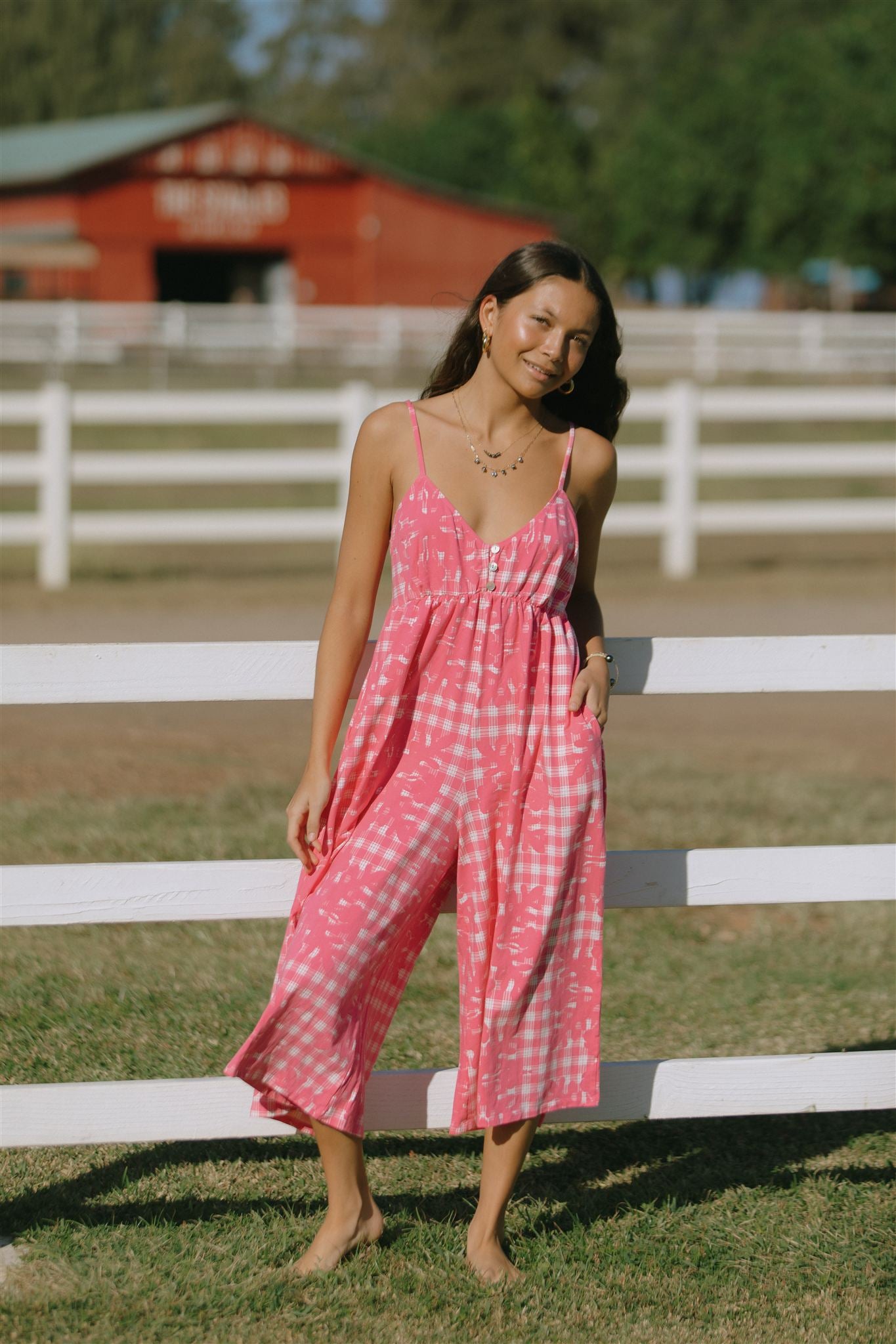 pooh.bee14　ackaドレス Kirra Jumpsuit Hibiscus Hawaiian Quilt – [ki-ele]