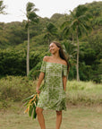 Rissa Dress Hibiscus Hawaiian Quilt