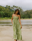 Kiele Maxi Hibiscus Hawaiian Quilt Dress