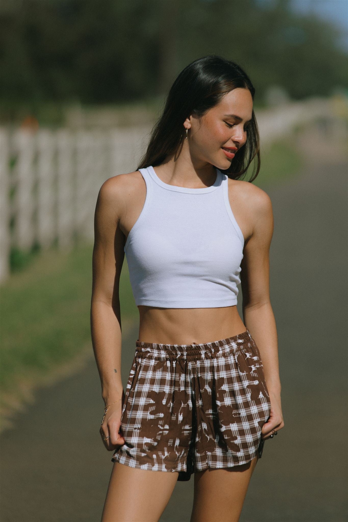 IENA HIBISCUS ショート丈プルオーバー ナチュラル Rissa Shorts Hibiscus Hawaiian Quilt – [ki-ele]