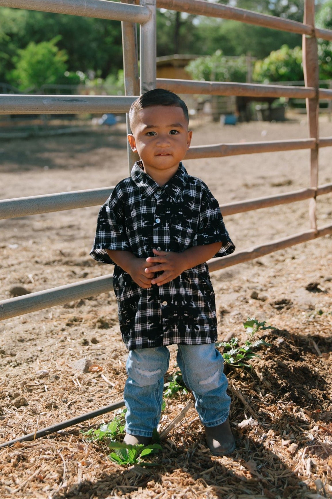 Boys Aloha Shirt Hibiscus Hawaiian Quilt
