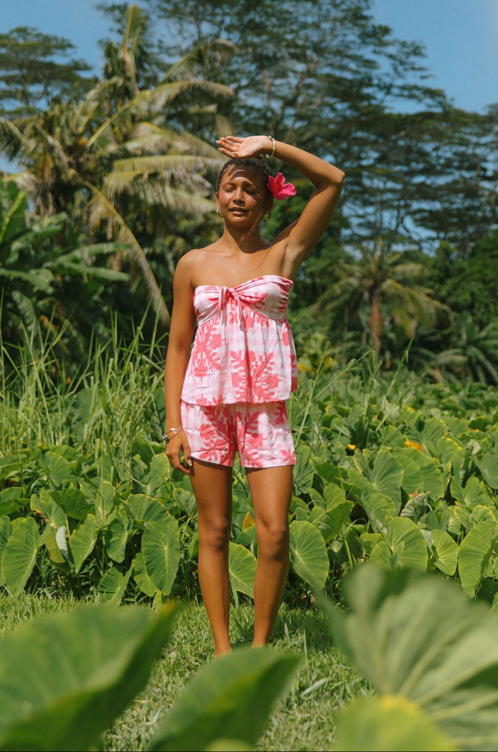 Rissa Shorts Hibiscus Hawaiian Quilt – [ki-ele]