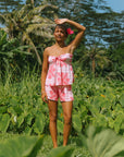 Rissa Shorts Hibiscus Hawaiian Quilt