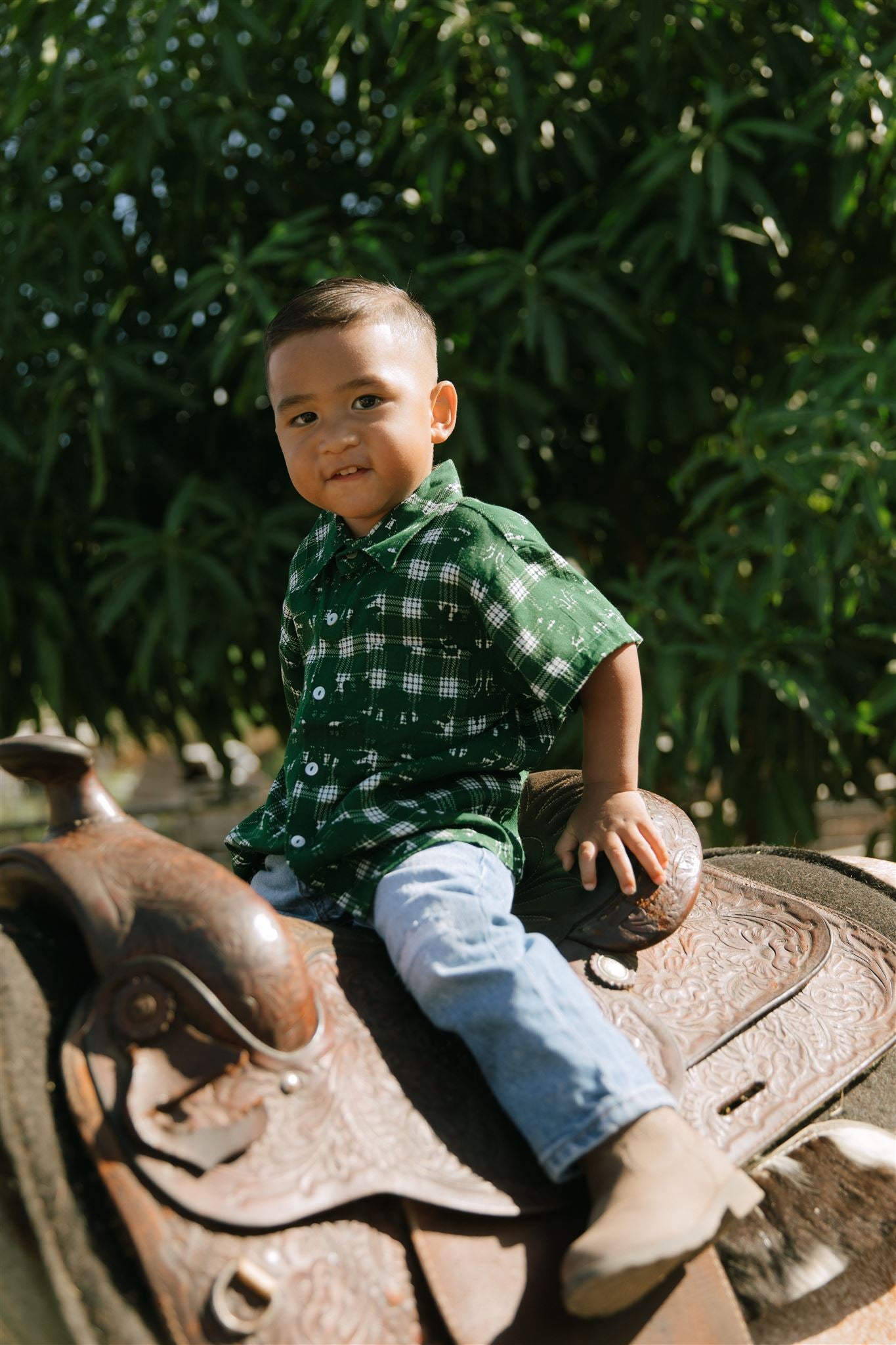 Boys Aloha Shirt Hibiscus Hawaiian Quilt