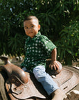 Boys Aloha Shirt Hibiscus Hawaiian Quilt