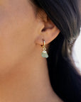 Aria Aquamarine Huggie Earrings