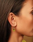 Aria Peridot Huggie Earrings