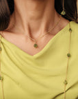 Christine Peridot Charm Pendant Necklace