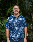 Kaimana Men's Polo Hibiscus Hawaiian Quilt