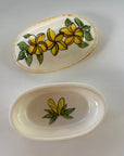 Pretty Plumeria Ceramic Jewelry holder / decor
