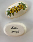 Pretty Plumeria Ceramic Jewelry holder / decor