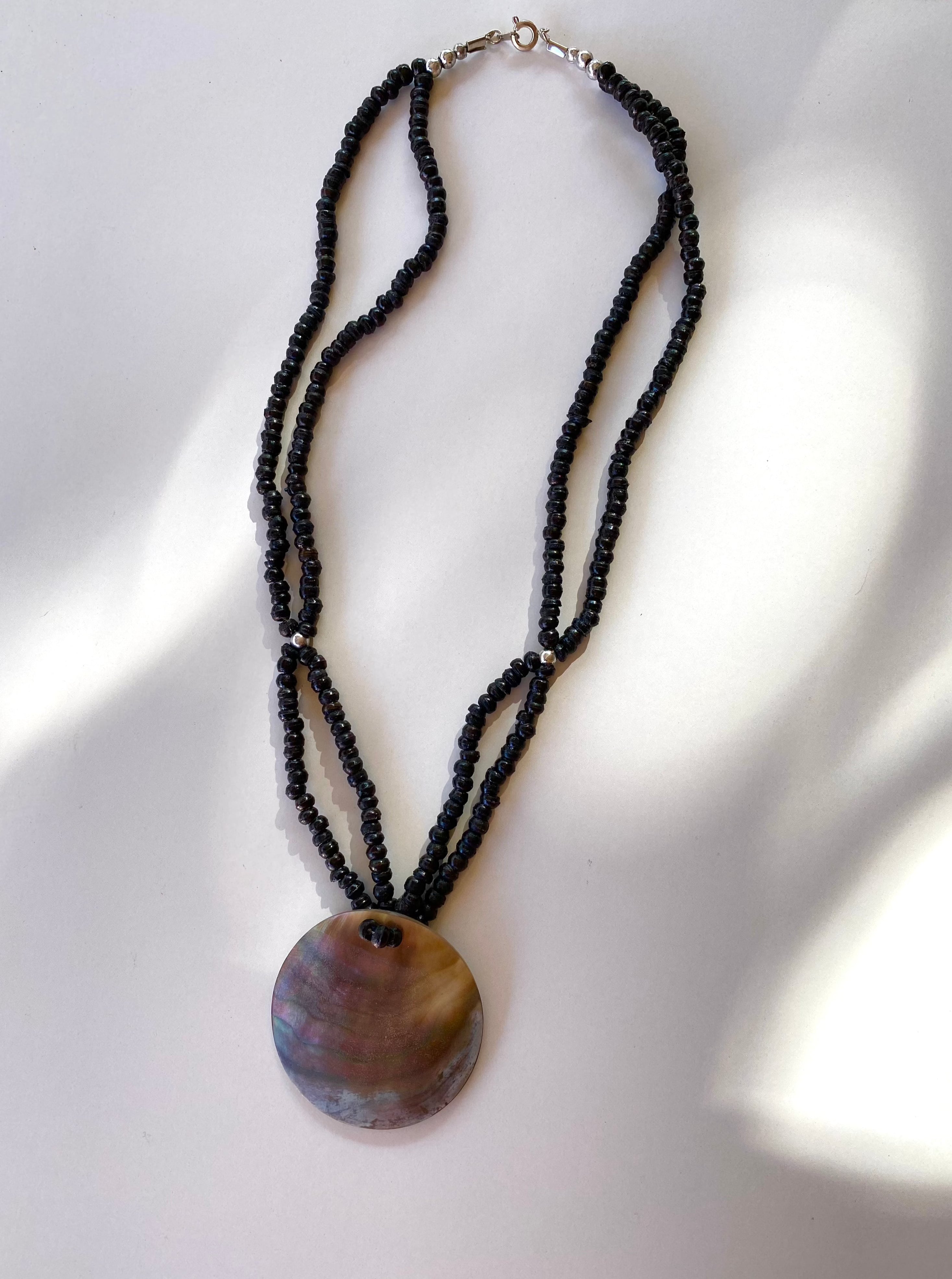 Beaded Statement Abalone Shell necklace