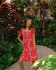Babydoll Dress Hibiscus Hawaiian Quilt