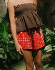 Rissa Shorts Hibiscus Hawaiian Quilt
