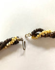 Bubble Shell + Coconut Bead Twisted Strand necklace