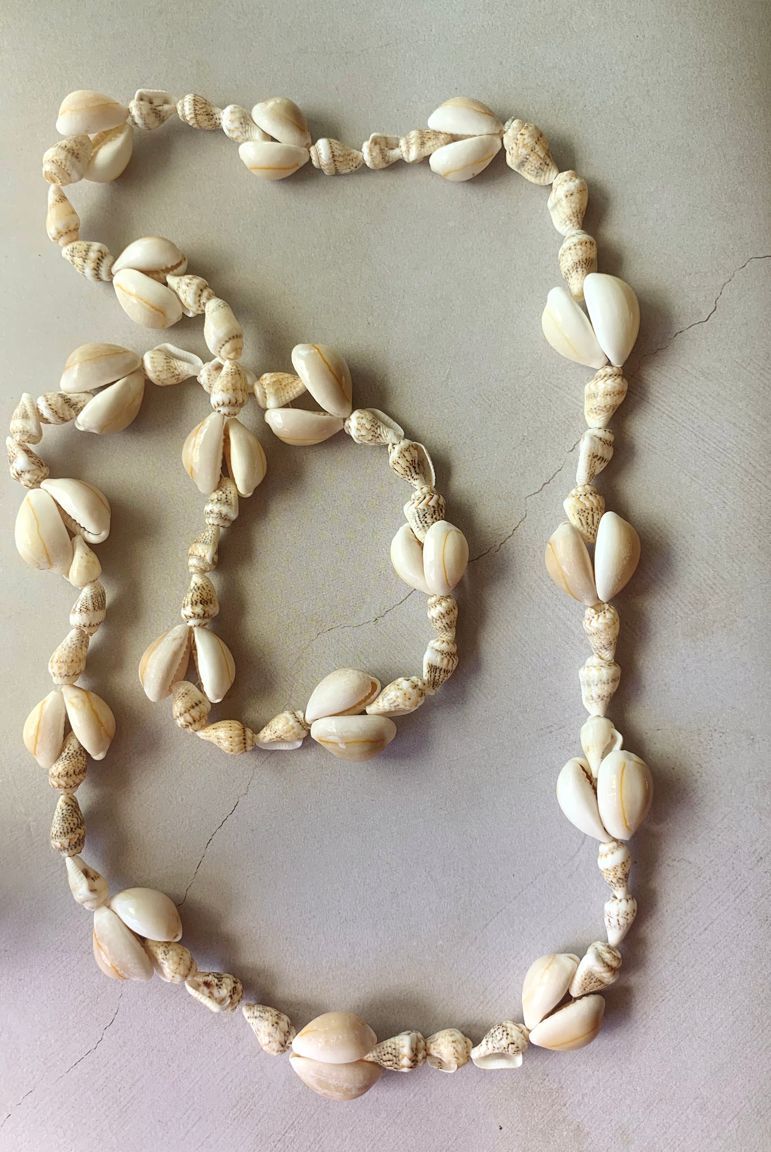 Kona Cowrie + Cone Shell Lei necklace