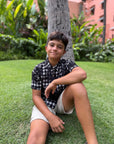Boys Aloha Shirt Hibiscus Hawaiian Quilt