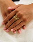 Nadine Monarch Butterfly 18K Gold Vermeil Ring