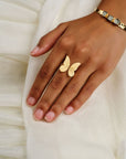 Nadine Monarch Butterfly 18K Gold Vermeil Ring