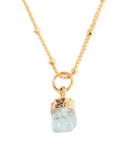 Christine Aquamarine Charm Pendant Necklace