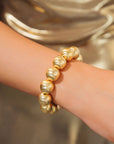 Large Angelina Gold Bead Bracelet