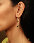 Miriam Peridot Hoop Earrings