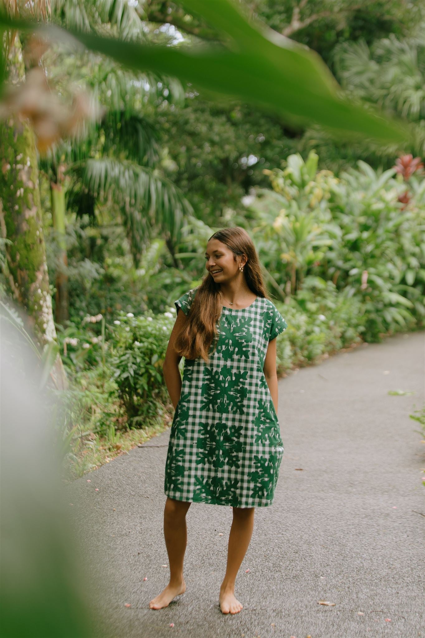 Hannah Dress Hibiscus Hawaiian Quilt