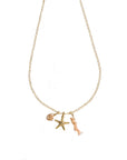 20% to Make-A-Wish Hawaii — Petite Starfish, Coral + Puka Shell Charm necklace