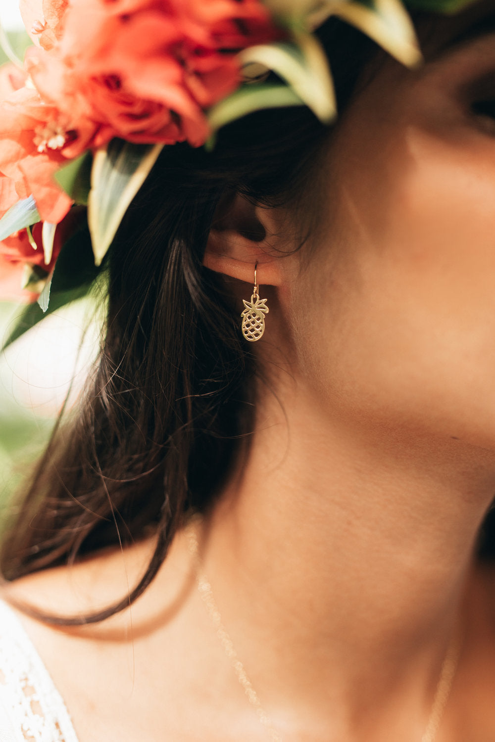 Pineapple Silhouette drop earrings