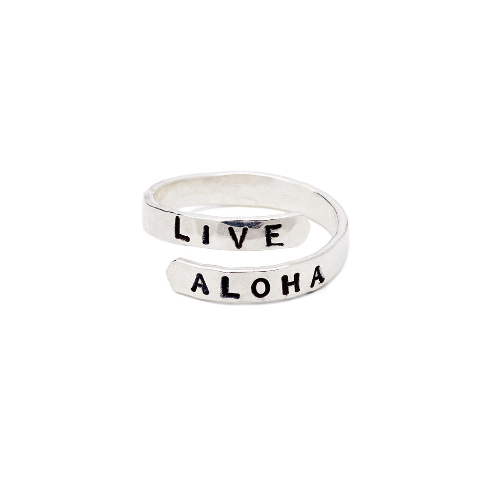 Live Aloha Zayit Overlap Cuff ring