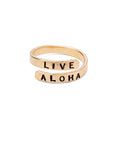 Live Aloha Zayit Overlap Cuff ring
