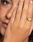 Viola Flower 18K Gold Vermeil Ring