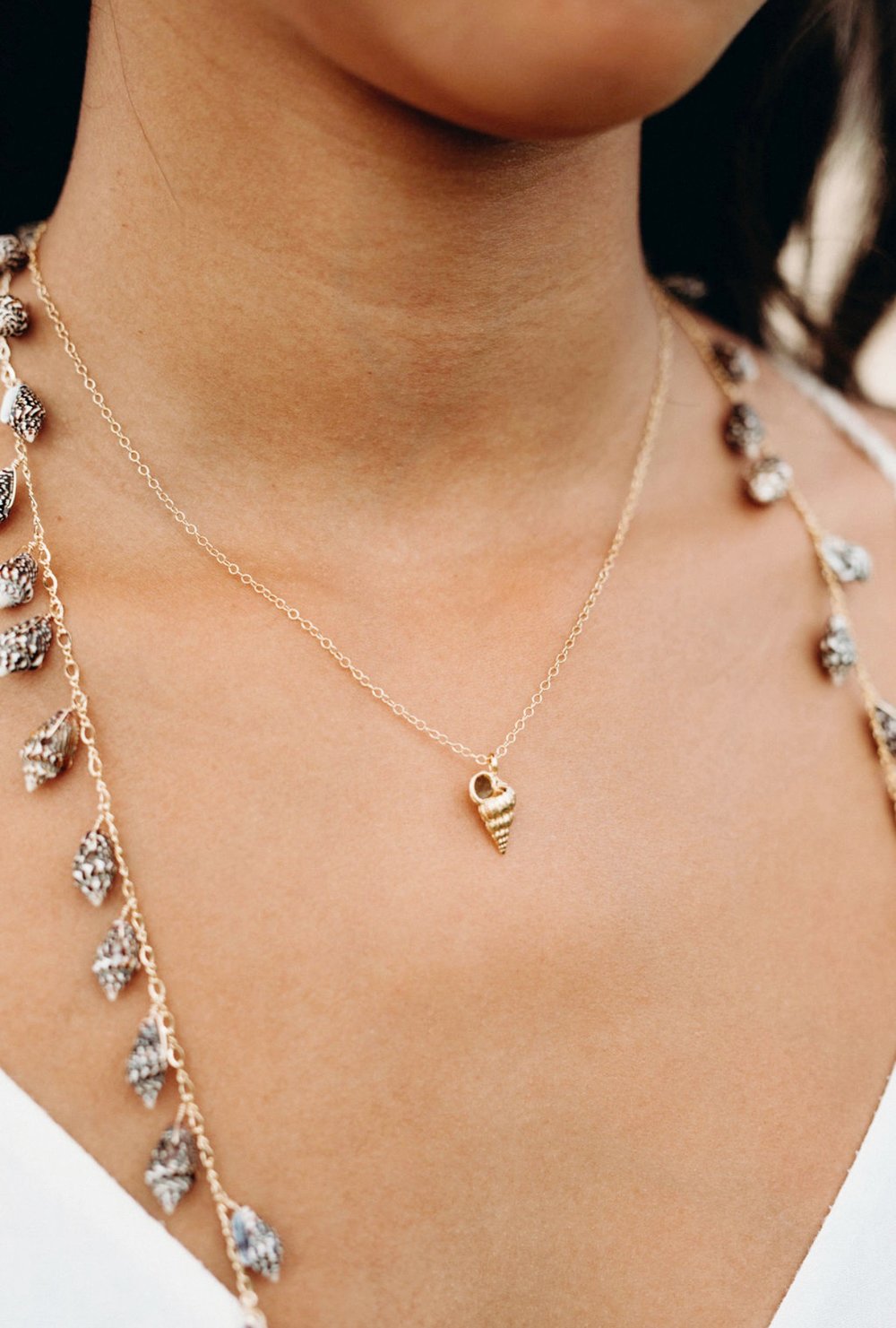 Cone on sale shell necklace
