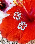 Small Aloha Hibiscus earrings
