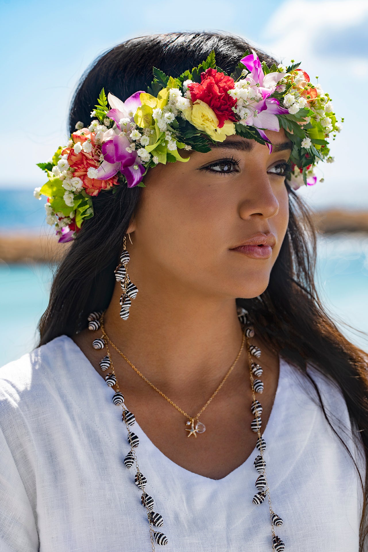 Striped Signature Lei 2" Earrings – [ki-ele]