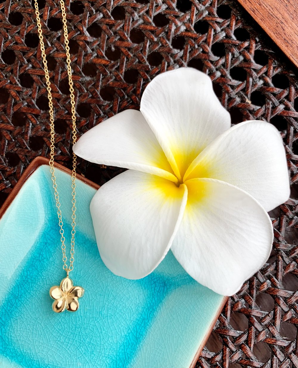 Melia Plumeria Pendant necklace - Main Image