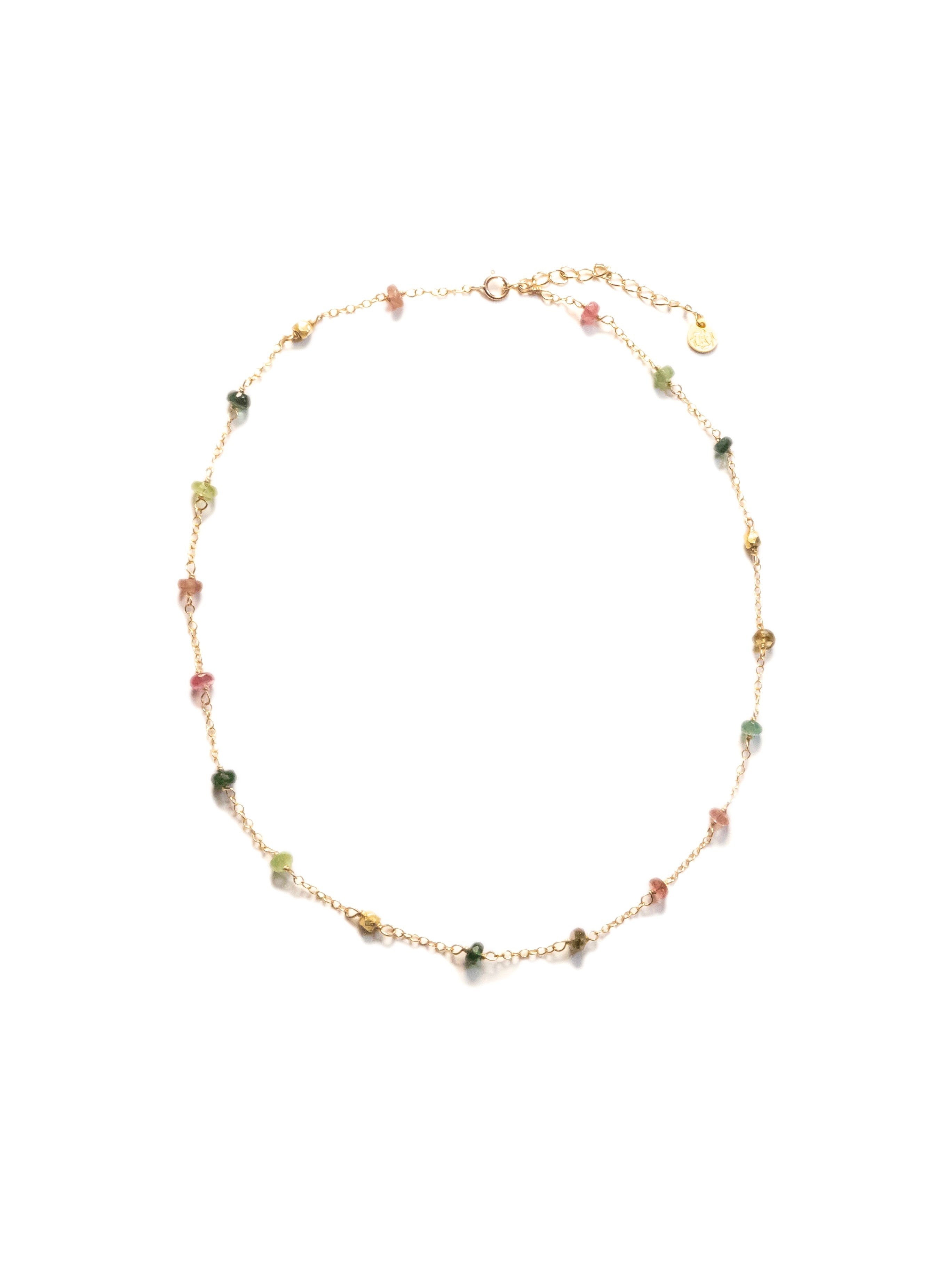 Leah Rainbow Tourmaline Choker Necklace