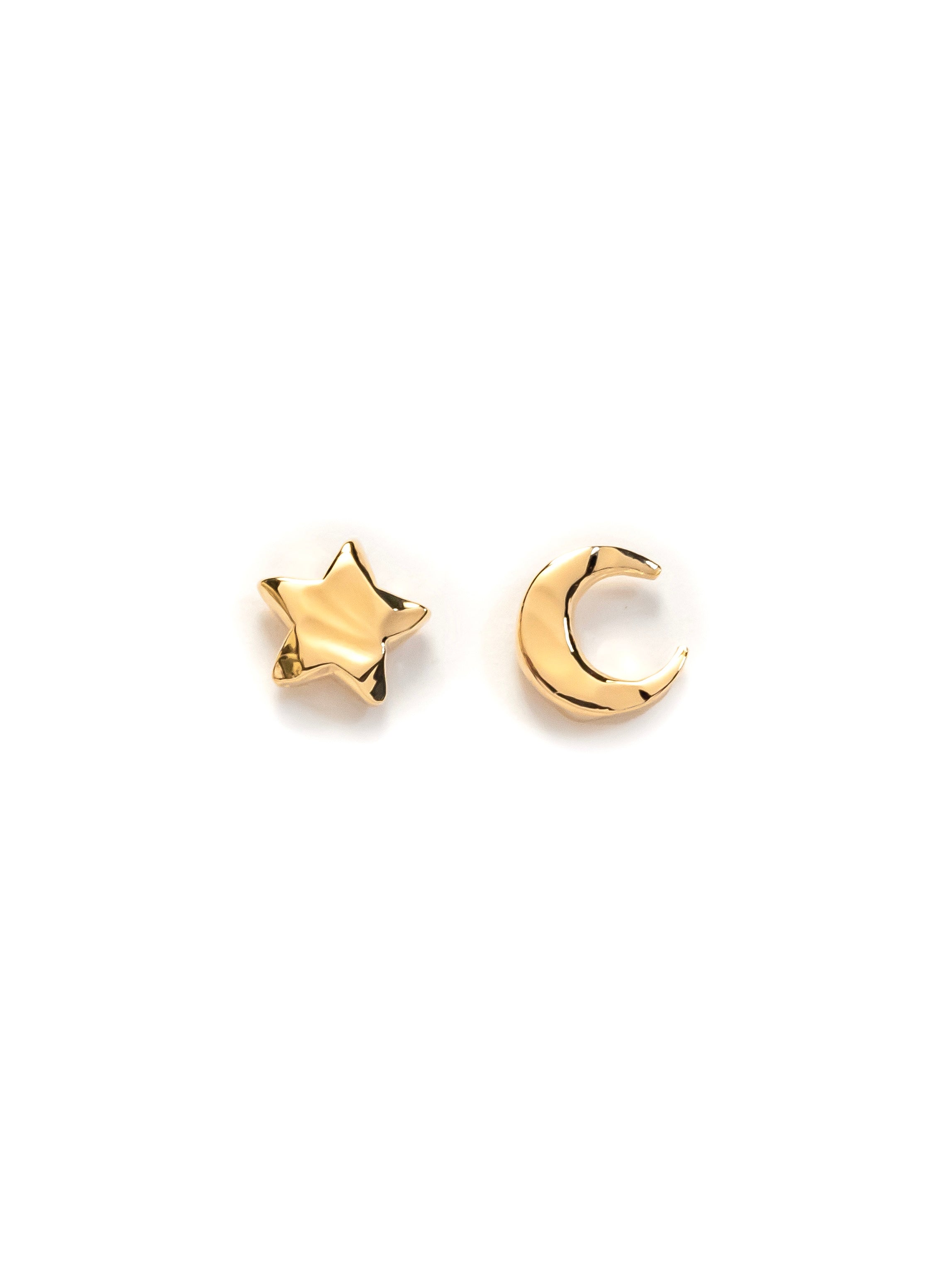 Jeanette Star + Moon Stud Earrings