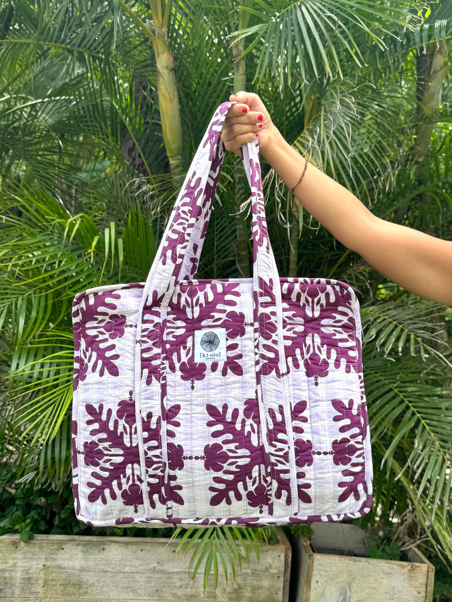 Multipurpose Hibiscus Hawaiian Quilt Bags – [ki-ele]