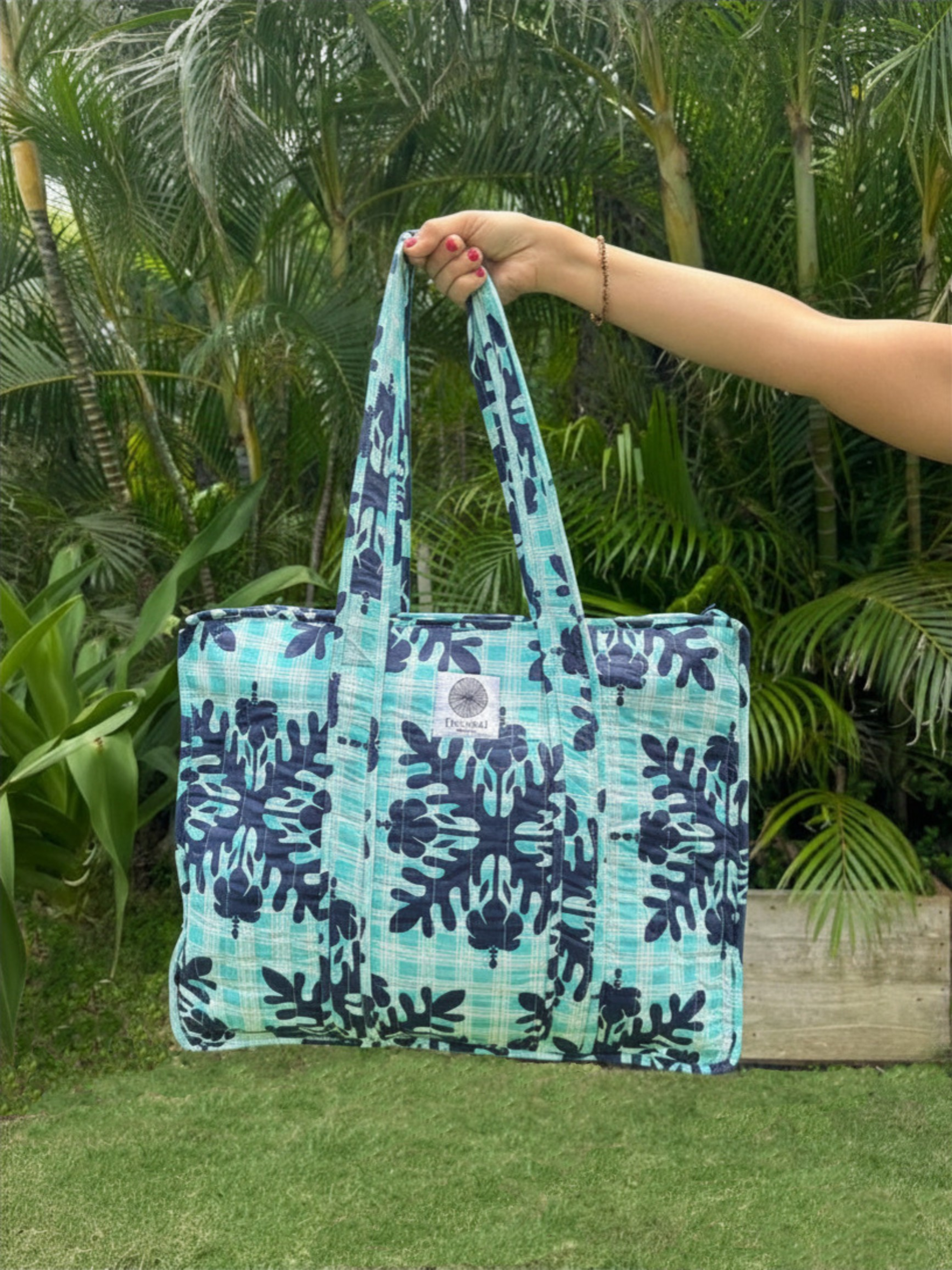 Multipurpose Hibiscus Hawaiian Quilt Bags