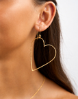 Classic Large Heart drop earrings