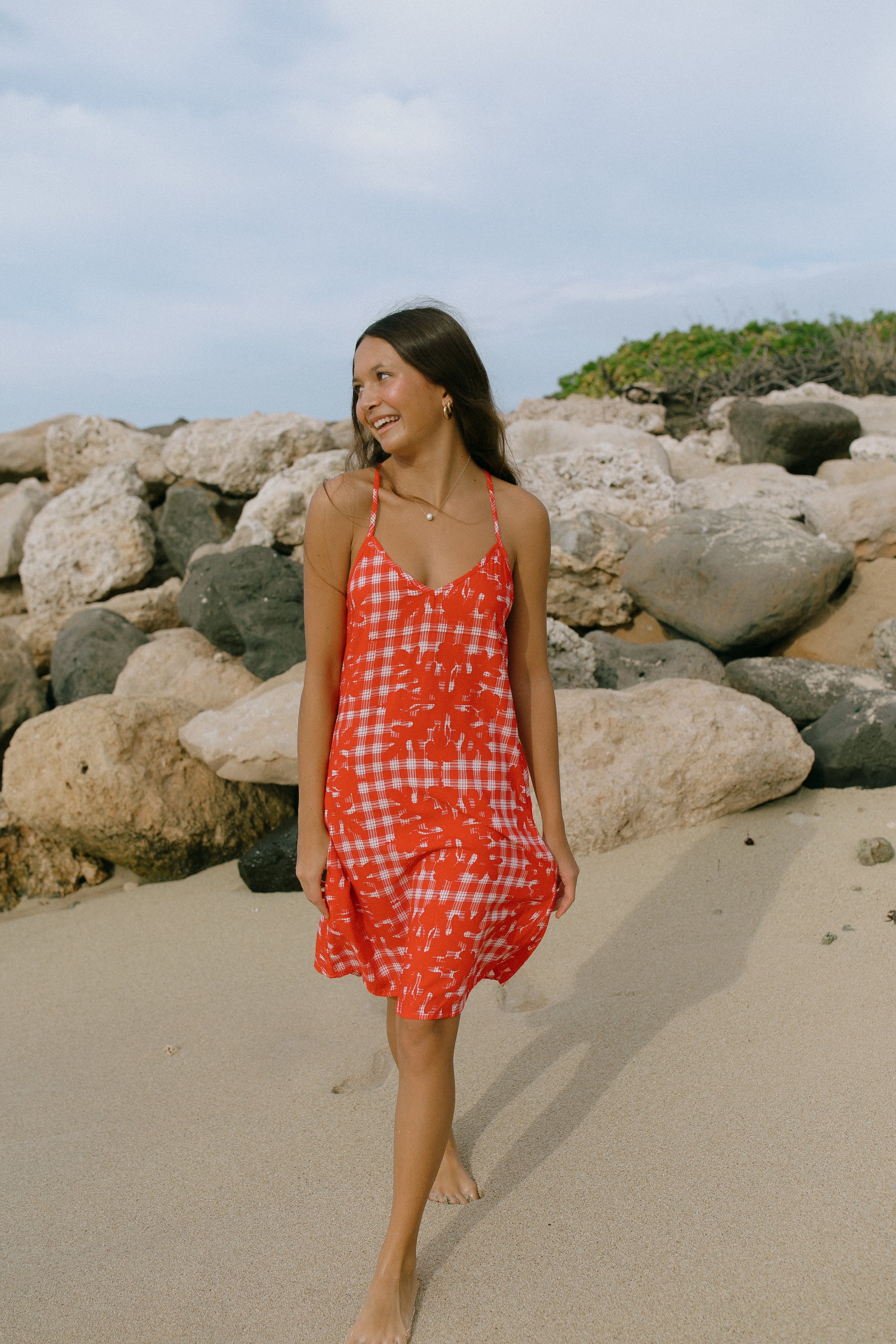 hawaiian short dress Hawaiian- Short Spaghetti Sundress