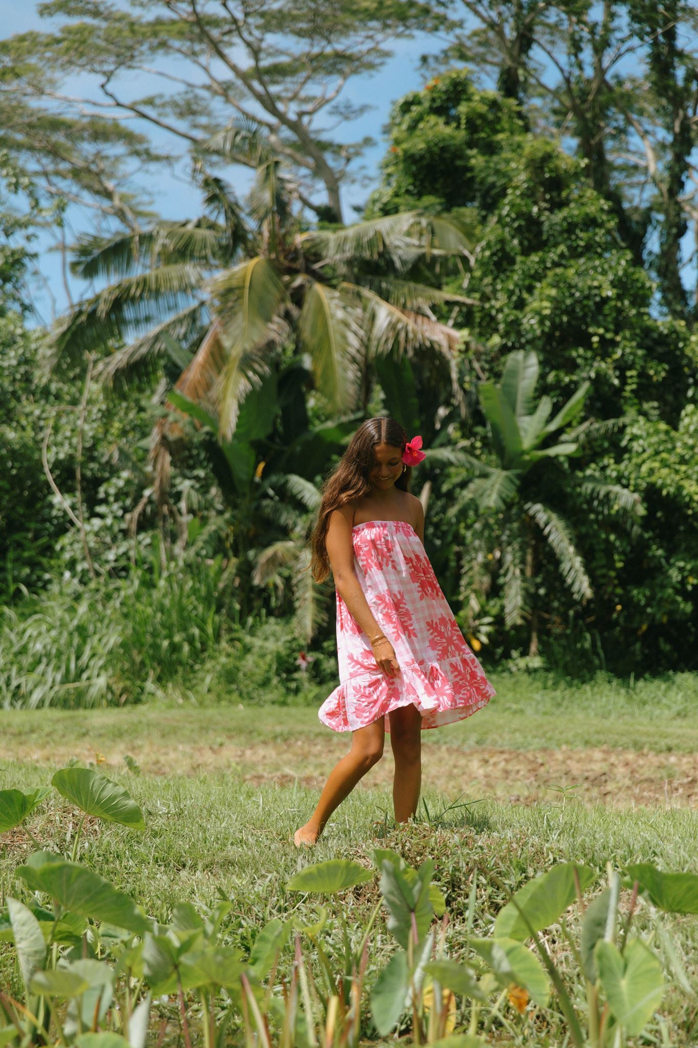 Leina Hibiscus Hawaiian Quilt Dress