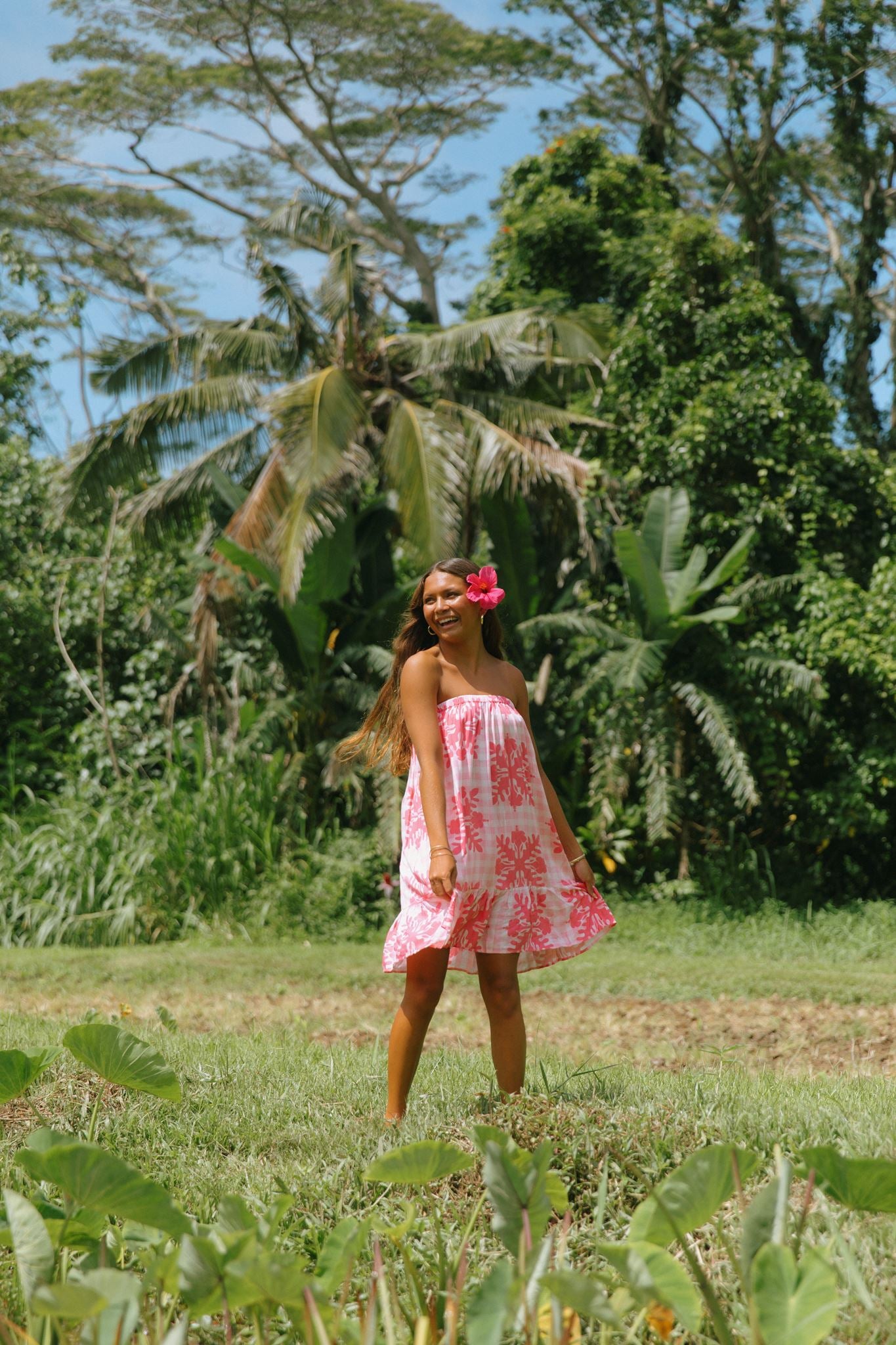 Leina Hibiscus Hawaiian Quilt Dress