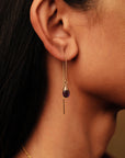 Amethyst Chain Drop Earrings