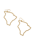Big Island Statement Silhouette drop earrings