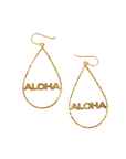 Large Aloha Teardrop Earrings